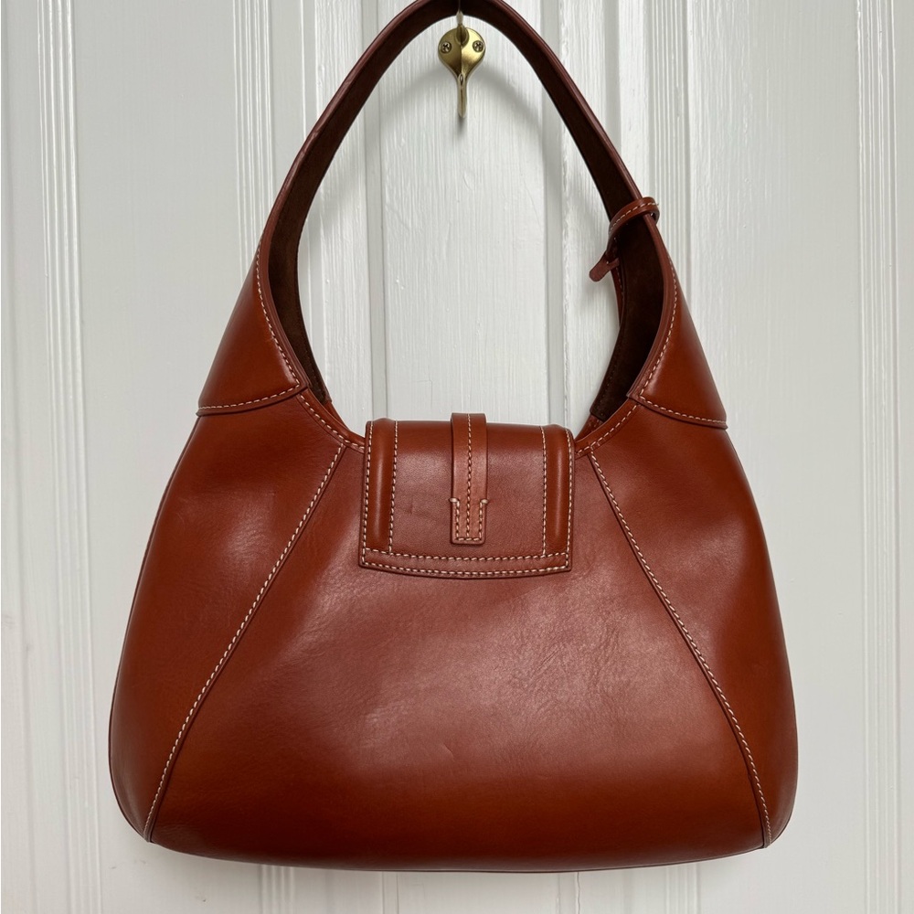 Dooney & Bourke Florentine Toscana Front Stitch Shoulder Bag Brown - Picture 2 of 3